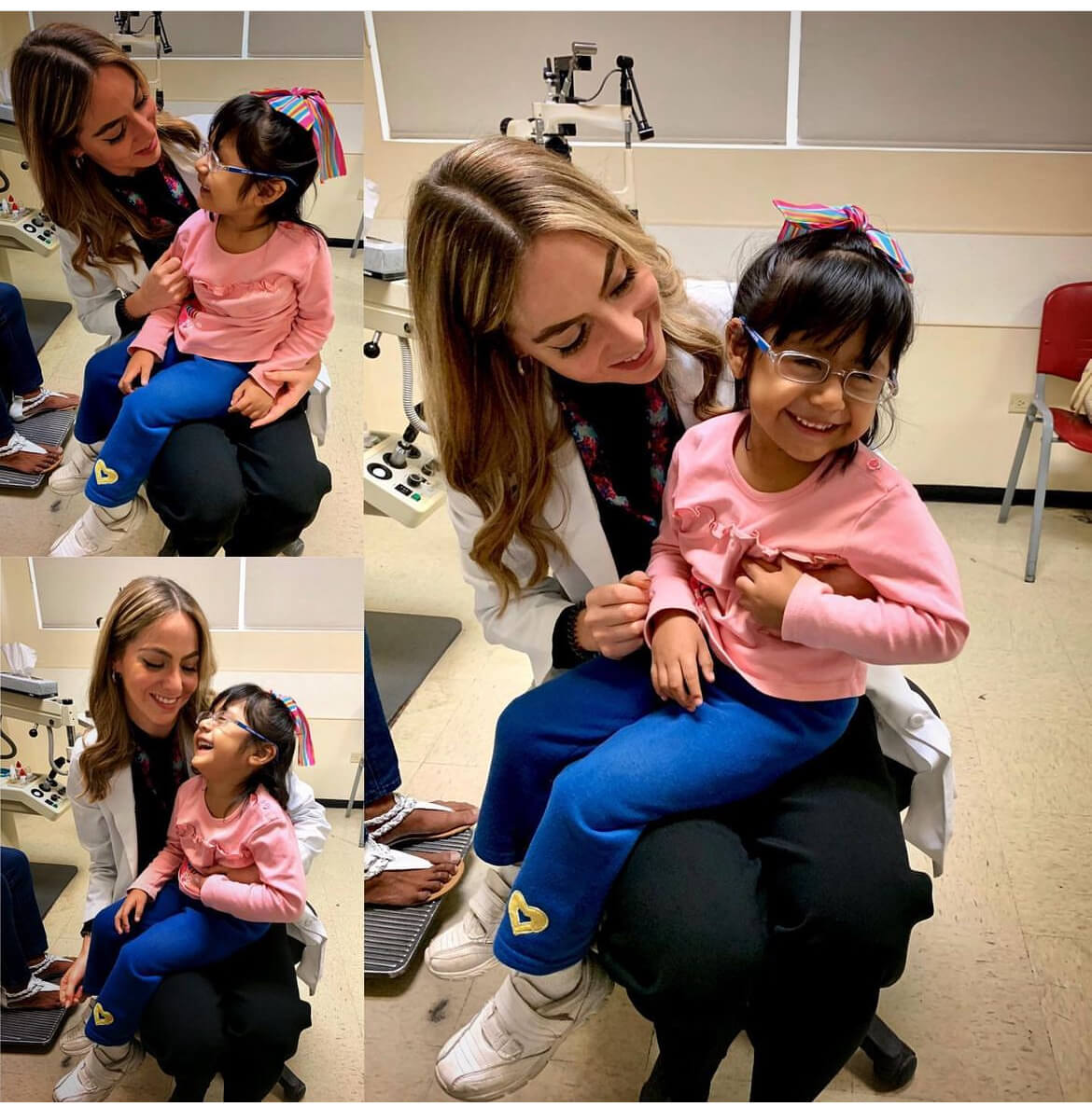 Denise Loya-Garcia with pediatric patient