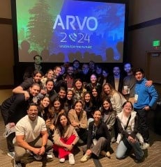 Denise Loya-Garcia with a group of friends at ARVO 2024